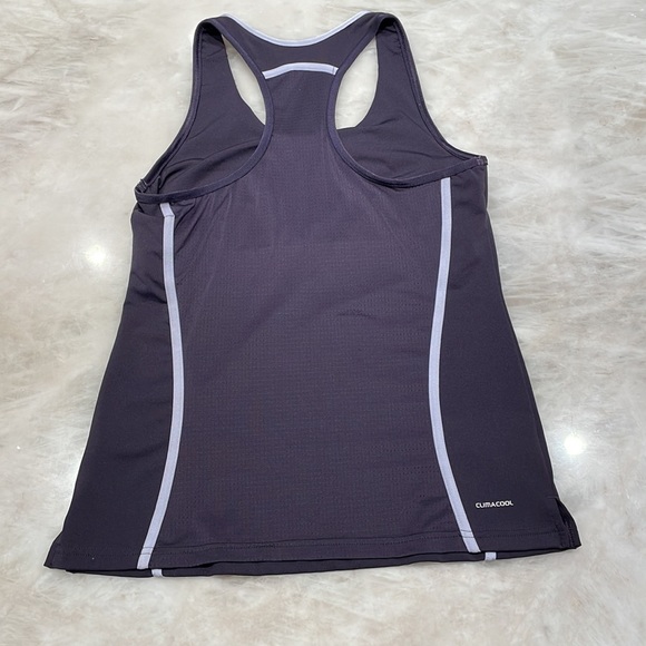 Adidas sports tank top in purple with lavender trim. Size L. - Picture 2 of 4